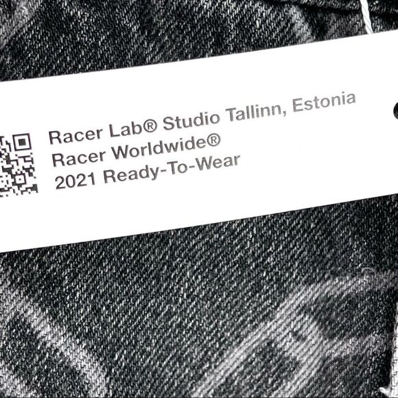 Racer Worldwide Men's Laser Engraved Monogram Jeans - 34 - Picture 8 of 8